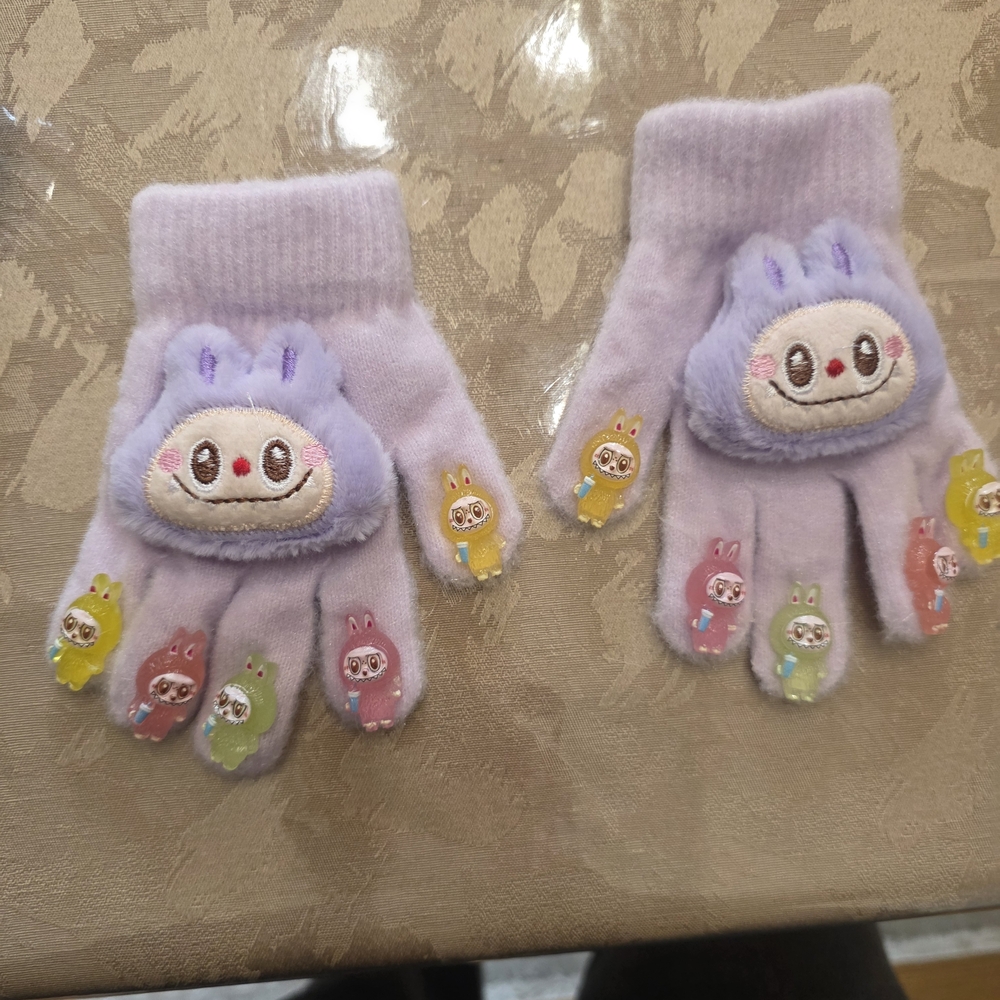 NEW  Kids Gloves with Labubu Design.(Please Private Message Me Specific Color) - Picture 5 of 5